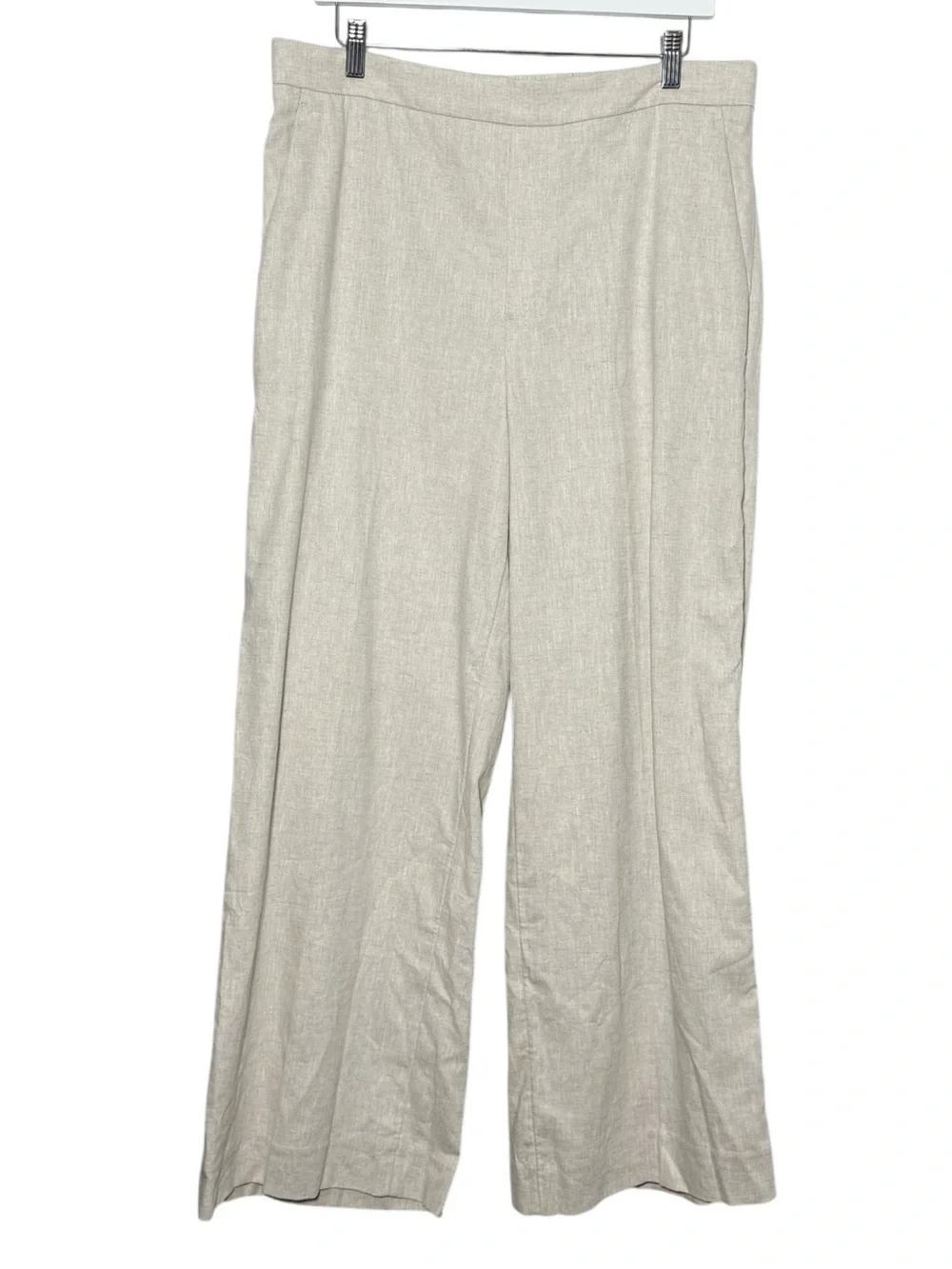 Banana Republic Wide Leg High Rise Linen Blend Pant Flax NWT Size Large